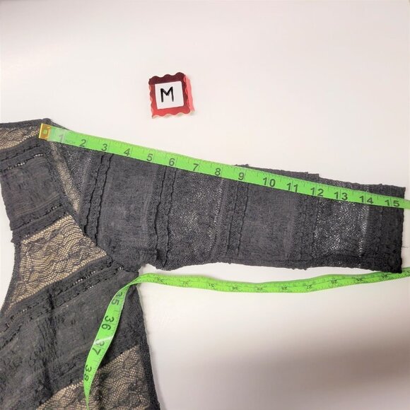 BLACK And Gold Coppery Lace Dress- Size M - Picture 8 of 11